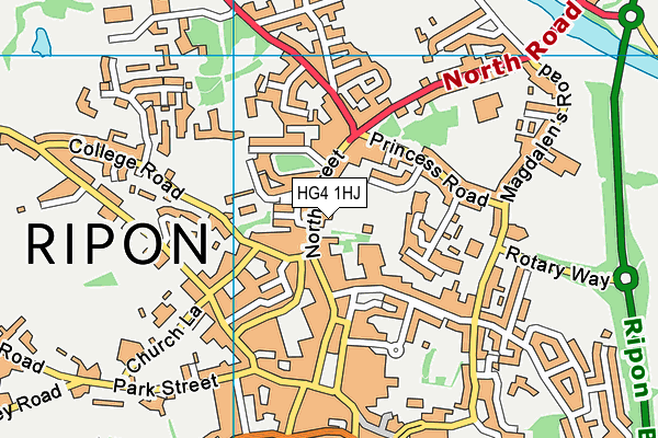 HG4 1HJ map - OS VectorMap District (Ordnance Survey) HG4 1HJ map - OS VectorMap District (Ordnance Survey)