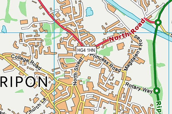 HG4 1HN map - OS VectorMap District (Ordnance Survey) HG4 1HN map - OS VectorMap District (Ordnance Survey)