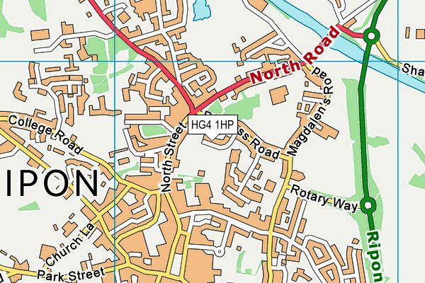HG4 1HP map - OS VectorMap District (Ordnance Survey) HG4 1HP map - OS VectorMap District (Ordnance Survey)