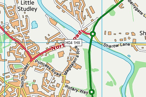 HG4 1HX map - OS VectorMap District (Ordnance Survey) HG4 1HX map - OS VectorMap District (Ordnance Survey)