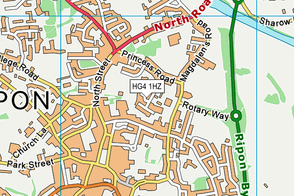 HG4 1HZ map - OS VectorMap District (Ordnance Survey) HG4 1HZ map - OS VectorMap District (Ordnance Survey)