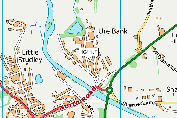 HG4 1JF map - OS VectorMap District (Ordnance Survey)