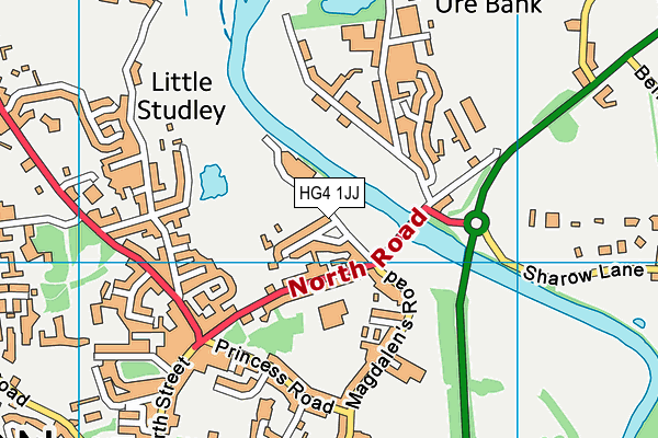 HG4 1JJ map - OS VectorMap District (Ordnance Survey) HG4 1JJ map - OS VectorMap District (Ordnance Survey)