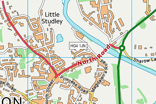 HG4 1JN map - OS VectorMap District (Ordnance Survey)