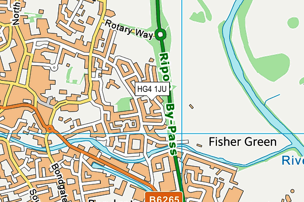 HG4 1JU map - OS VectorMap District (Ordnance Survey)