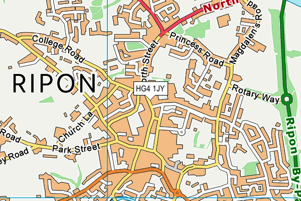 HG4 1JY map - OS VectorMap District (Ordnance Survey) HG4 1JY map - OS VectorMap District (Ordnance Survey)