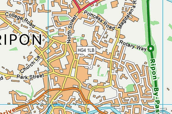 HG4 1LB map - OS VectorMap District (Ordnance Survey) HG4 1LB map - OS VectorMap District (Ordnance Survey)