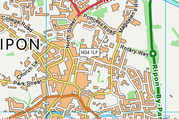 HG4 1LF map - OS VectorMap District (Ordnance Survey) HG4 1LF map - OS VectorMap District (Ordnance Survey)