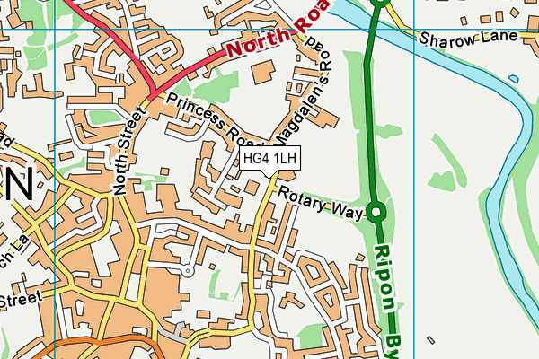 HG4 1LH map - OS VectorMap District (Ordnance Survey) HG4 1LH map - OS VectorMap District (Ordnance Survey)