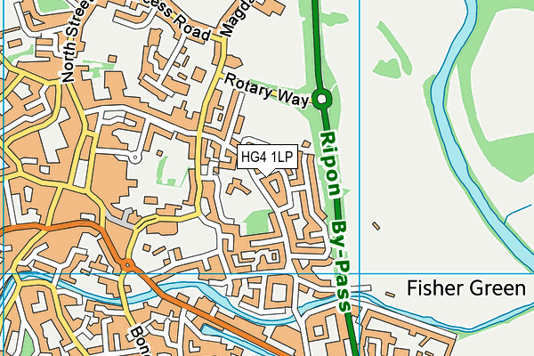 HG4 1LP map - OS VectorMap District (Ordnance Survey) HG4 1LP map - OS VectorMap District (Ordnance Survey)
