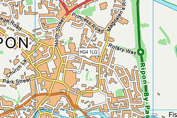 HG4 1LQ map - OS VectorMap District (Ordnance Survey) HG4 1LQ map - OS VectorMap District (Ordnance Survey)