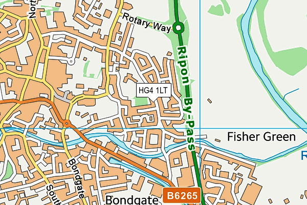 HG4 1LT map - OS VectorMap District (Ordnance Survey) HG4 1LT map - OS VectorMap District (Ordnance Survey)
