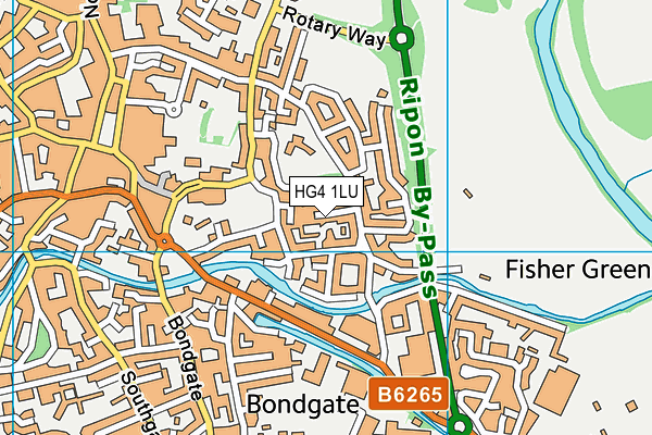 HG4 1LU map - OS VectorMap District (Ordnance Survey) HG4 1LU map - OS VectorMap District (Ordnance Survey)