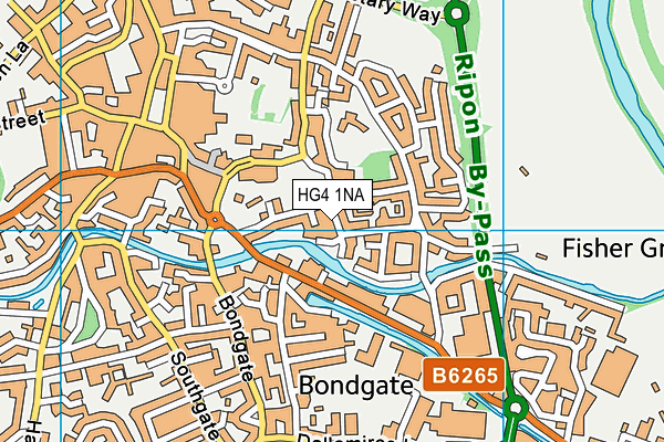 HG4 1NA map - OS VectorMap District (Ordnance Survey)