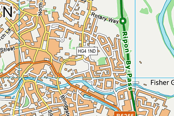 HG4 1ND map - OS VectorMap District (Ordnance Survey) HG4 1ND map - OS VectorMap District (Ordnance Survey)