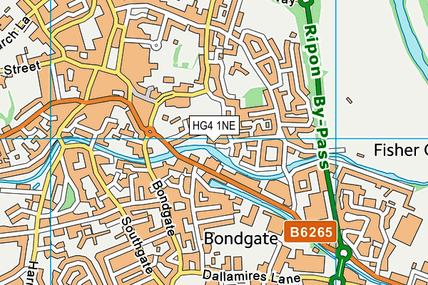 HG4 1NE map - OS VectorMap District (Ordnance Survey) HG4 1NE map - OS VectorMap District (Ordnance Survey)