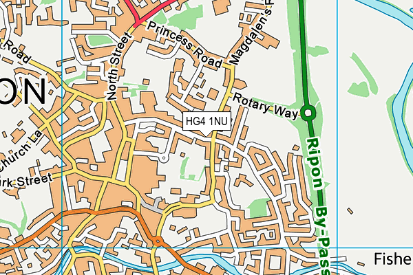HG4 1NU map - OS VectorMap District (Ordnance Survey) HG4 1NU map - OS VectorMap District (Ordnance Survey)