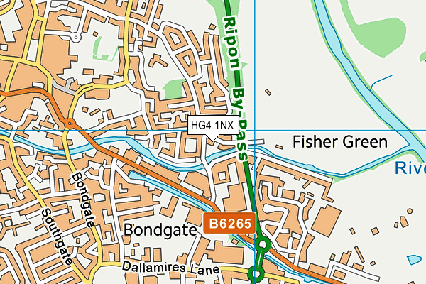 HG4 1NX map - OS VectorMap District (Ordnance Survey)