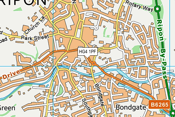 HG4 1PF map - OS VectorMap District (Ordnance Survey) HG4 1PF map - OS VectorMap District (Ordnance Survey)