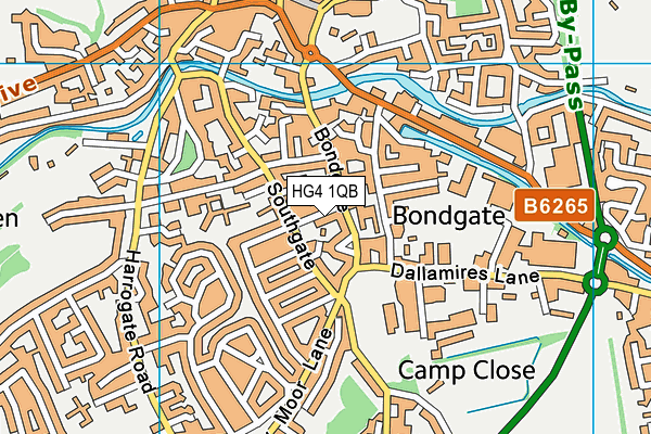 HG4 1QB map - OS VectorMap District (Ordnance Survey) HG4 1QB map - OS VectorMap District (Ordnance Survey)