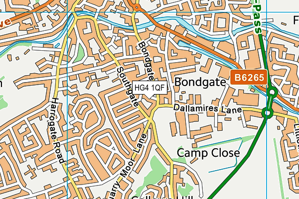HG4 1QF map - OS VectorMap District (Ordnance Survey)