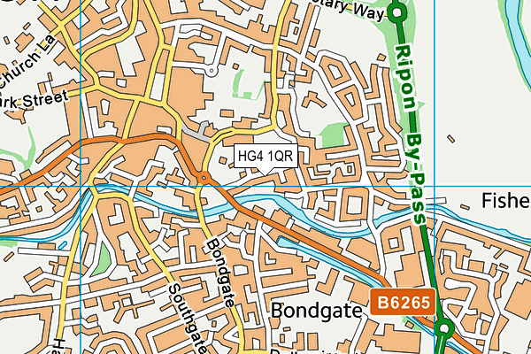 HG4 1QR map - OS VectorMap District (Ordnance Survey)