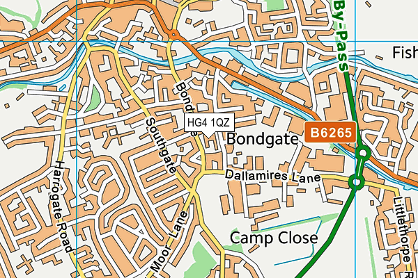 HG4 1QZ map - OS VectorMap District (Ordnance Survey)