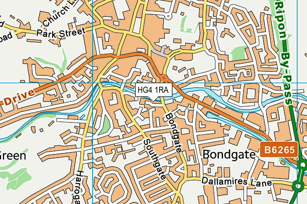 HG4 1RA map - OS VectorMap District (Ordnance Survey) HG4 1RA map - OS VectorMap District (Ordnance Survey)