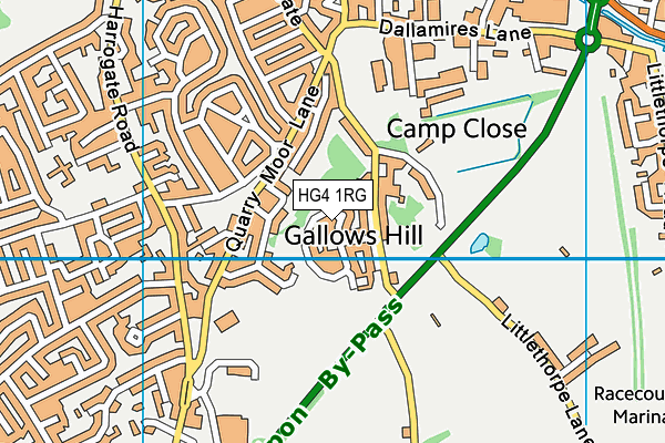 HG4 1RG map - OS VectorMap District (Ordnance Survey) HG4 1RG map - OS VectorMap District (Ordnance Survey)