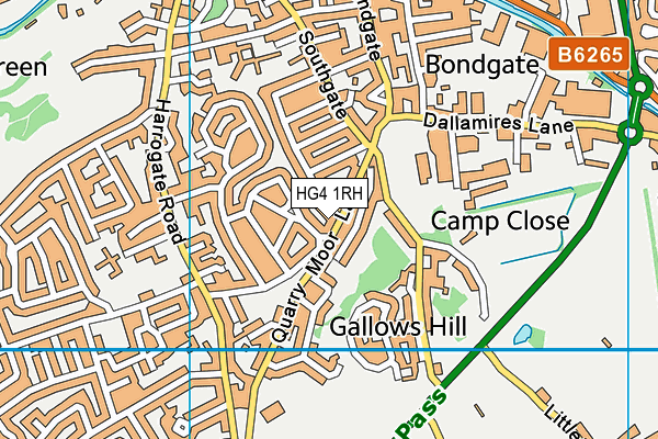 HG4 1RH map - OS VectorMap District (Ordnance Survey) HG4 1RH map - OS VectorMap District (Ordnance Survey)