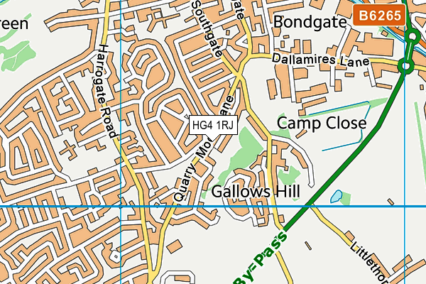 HG4 1RJ map - OS VectorMap District (Ordnance Survey) HG4 1RJ map - OS VectorMap District (Ordnance Survey)