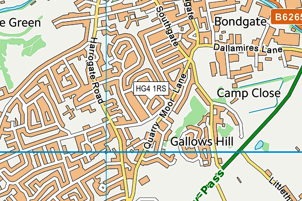 HG4 1RS map - OS VectorMap District (Ordnance Survey) HG4 1RS map - OS VectorMap District (Ordnance Survey)