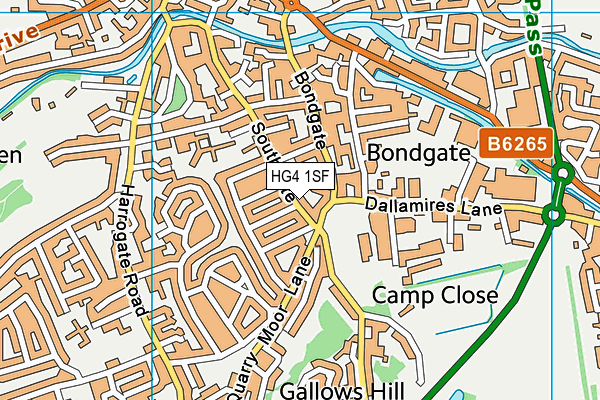 HG4 1SF map - OS VectorMap District (Ordnance Survey) HG4 1SF map - OS VectorMap District (Ordnance Survey)