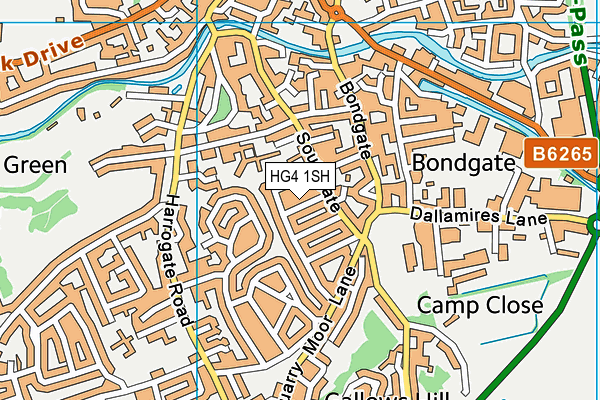 HG4 1SH map - OS VectorMap District (Ordnance Survey) HG4 1SH map - OS VectorMap District (Ordnance Survey)