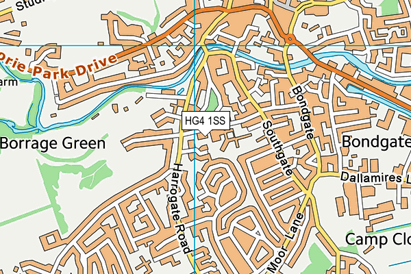 HG4 1SS map - OS VectorMap District (Ordnance Survey) HG4 1SS map - OS VectorMap District (Ordnance Survey)