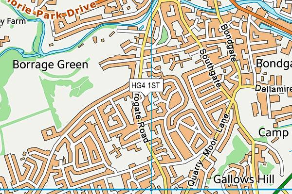 HG4 1ST map - OS VectorMap District (Ordnance Survey) HG4 1ST map - OS VectorMap District (Ordnance Survey)