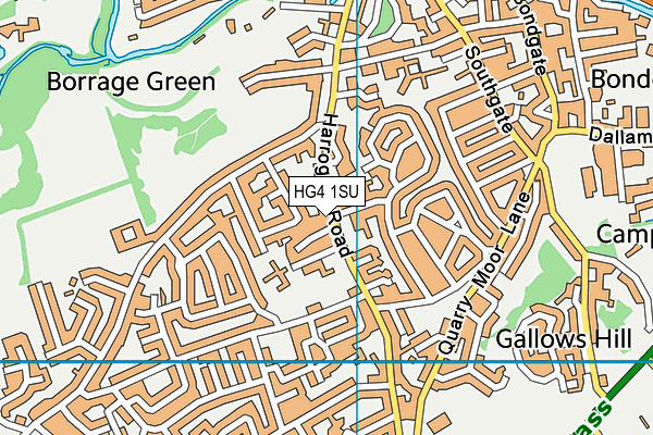 HG4 1SU map - OS VectorMap District (Ordnance Survey)
