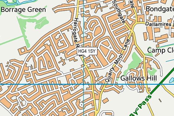 HG4 1SY map - OS VectorMap District (Ordnance Survey) HG4 1SY map - OS VectorMap District (Ordnance Survey)
