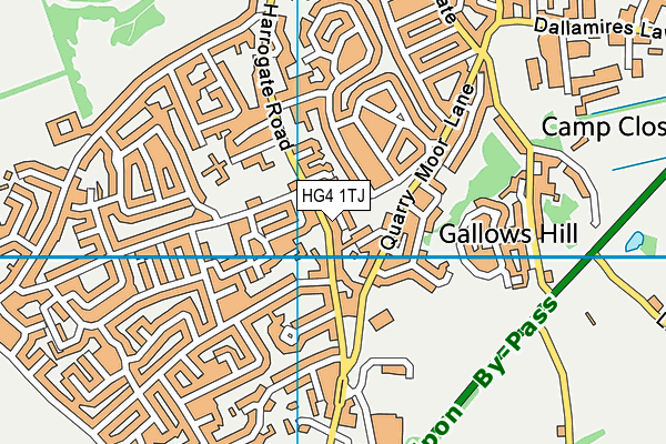 HG4 1TJ map - OS VectorMap District (Ordnance Survey) HG4 1TJ map - OS VectorMap District (Ordnance Survey)