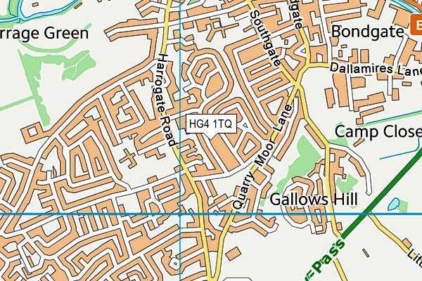HG4 1TQ map - OS VectorMap District (Ordnance Survey) HG4 1TQ map - OS VectorMap District (Ordnance Survey)