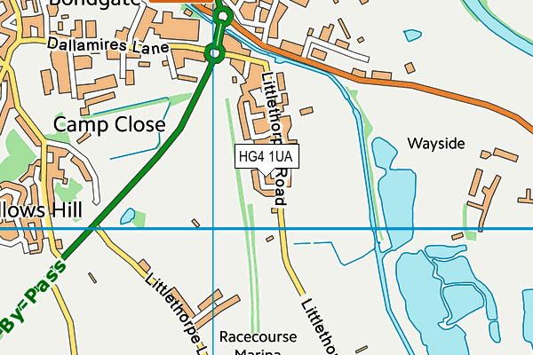 HG4 1UA map - OS VectorMap District (Ordnance Survey)