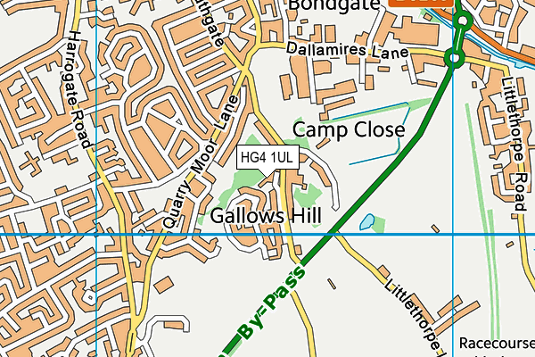 HG4 1UL map - OS VectorMap District (Ordnance Survey)