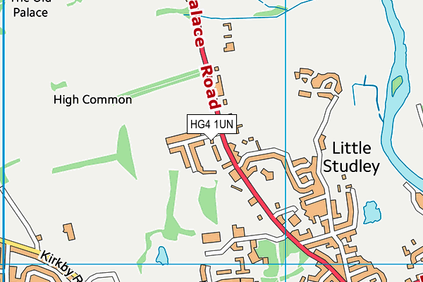 HG4 1UN map - OS VectorMap District (Ordnance Survey) HG4 1UN map - OS VectorMap District (Ordnance Survey)