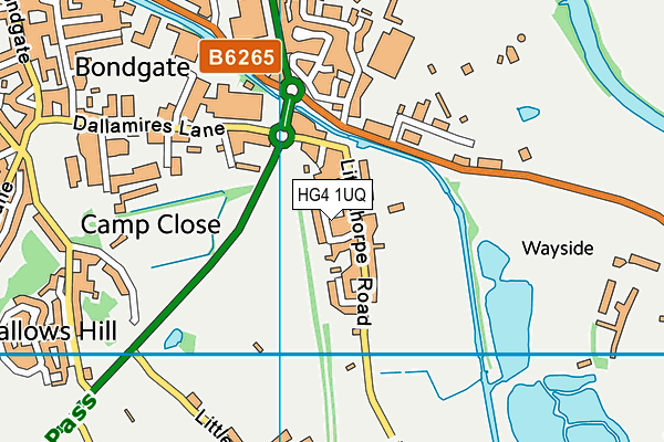 HG4 1UQ map - OS VectorMap District (Ordnance Survey)
