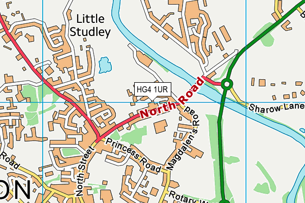 HG4 1UR map - OS VectorMap District (Ordnance Survey) HG4 1UR map - OS VectorMap District (Ordnance Survey)