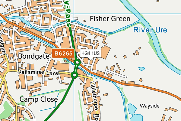 HG4 1US map - OS VectorMap District (Ordnance Survey) HG4 1US map - OS VectorMap District (Ordnance Survey)