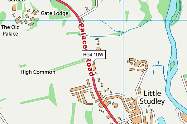 HG4 1UW map - OS VectorMap District (Ordnance Survey)