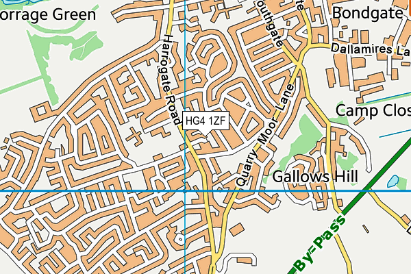 HG4 1ZF map - OS VectorMap District (Ordnance Survey)