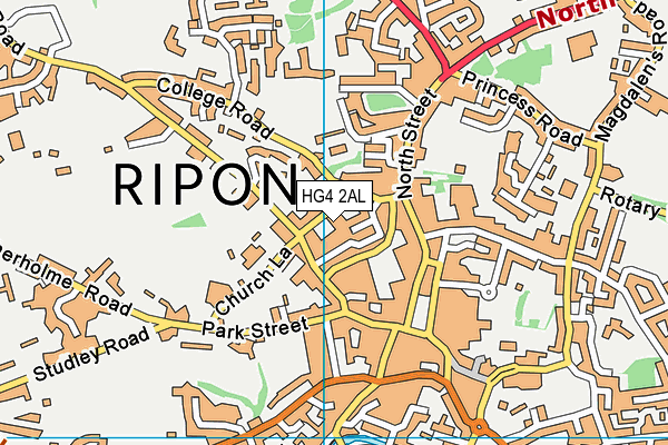 HG4 2AL map - OS VectorMap District (Ordnance Survey) HG4 2AL map - OS VectorMap District (Ordnance Survey)