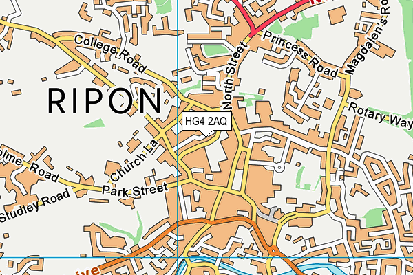 HG4 2AQ map - OS VectorMap District (Ordnance Survey) HG4 2AQ map - OS VectorMap District (Ordnance Survey)